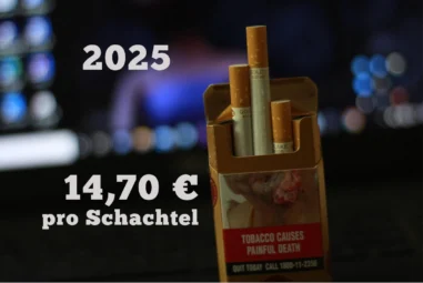 2025: Schachtel Zigaretten kostet bereits 14,70 Euro